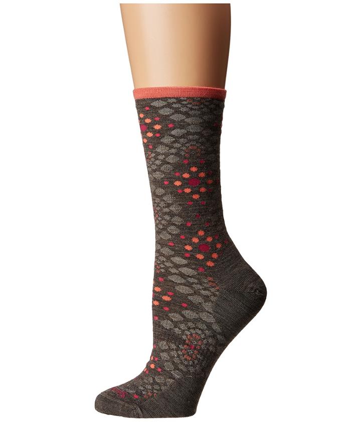 Smartwool Pompeii Pebble Crew (taupe Heather) Women's Crew Cut Socks Shoes