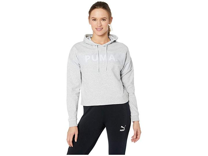 Puma Chase Hoodie (light Grey Heather) Women's Sweatshirt