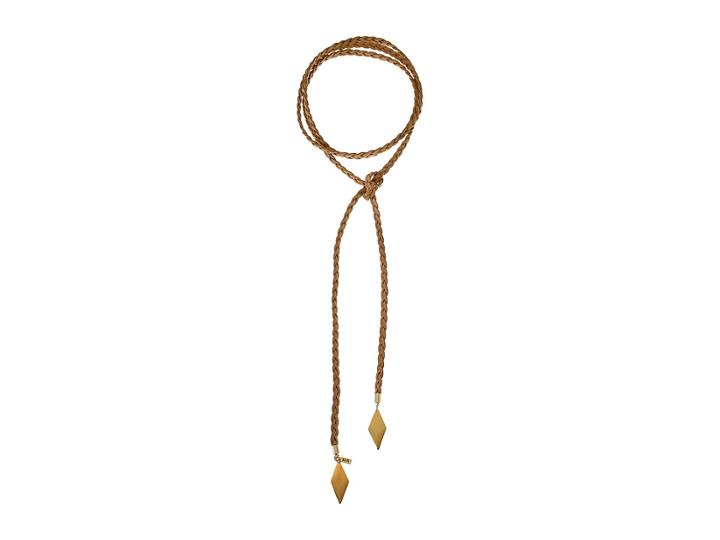Vanessa Mooney The Braided Diamond Bolo Necklace (gold) Necklace