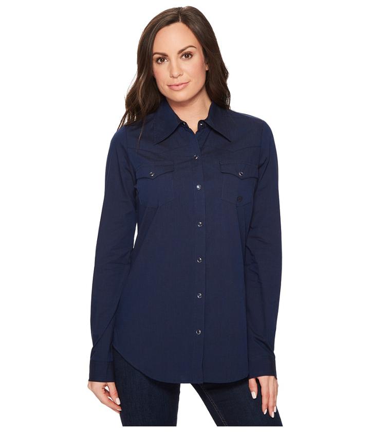 Roper 1272 Black Fill (blue) Women's Long Sleeve Pullover