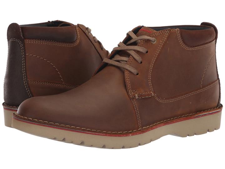 Clarks Vargo Mid (dark Tan Leather) Men's Shoes