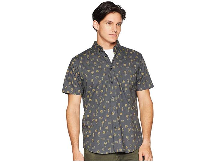 Rip Curl Parker Short Sleeve Shirt (charcoal) Men's Clothing