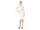 Taylor Solid Bell Sleeve Sheath Dress (ivory) Women's Dress