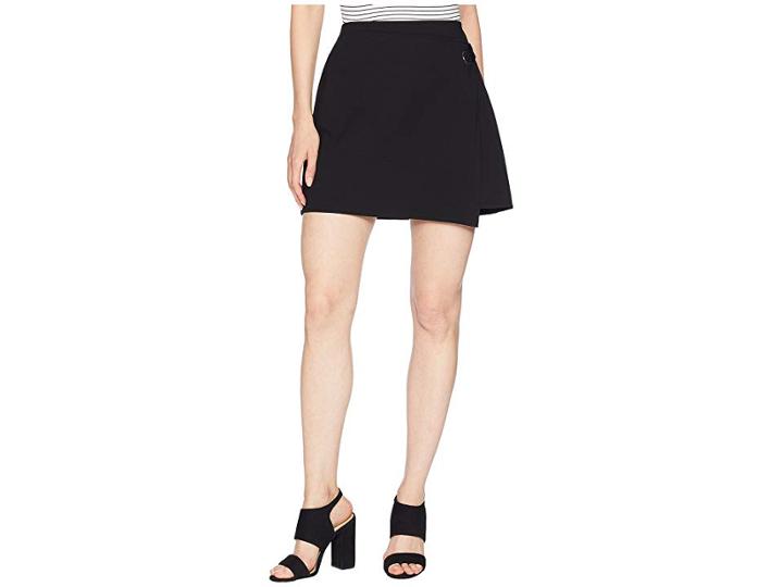 Three Dots Jeanie Wrap Skirt (black) Women's Skirt