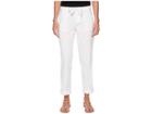 Jag Jeans Juliet Tabbed Cuff Pants In Breezy Poplin (white) Women's Casual Pants
