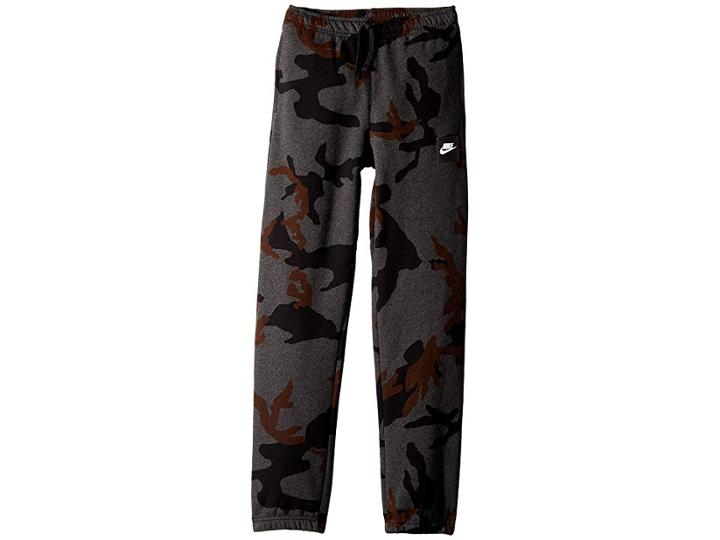 Nike Kids Sportswear Print Pant (little Kids/big Kids) (black Heather) Boy's Casual Pants