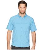 White Sierra Kalgoorlie Cool Touch Short Sleeve Shirt (niagara Blue) Men's Short Sleeve Pullover