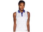 Adidas Golf Printed Dot Merch Sleeveless Polo (real Purple) Women's Clothing