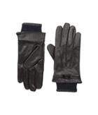 Ted Baker Quiff Ribbed Cuff Leather Gloves (chocolate) Dress Gloves