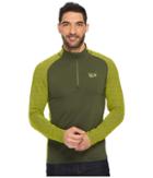 Mountain Hardwear Butterman 1/2 Zip Top (surplus Green) Men's Long Sleeve Pullover