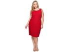 Calvin Klein Plus Plus Size Dash Jacquard Sheath Dress (rouge) Women's Dress