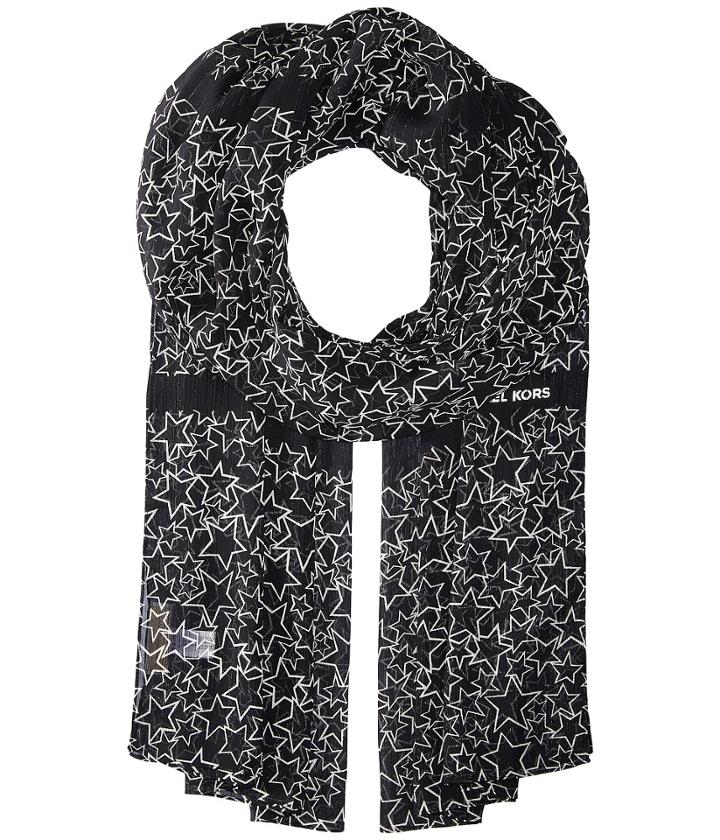 Michael Michael Kors Starstruck Metallic Chiffon Oblong (white/silver) Scarves