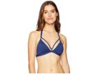 Roxy Solid Softly Love Mod Fixed Tri Top (medieval Blue) Women's Swimwear
