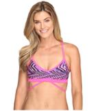 Tyr Glitch Twistfit Top (pink/purple) Women's Swimwear