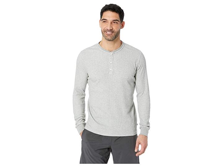 Nike Sb Sb Thermal Henley Top (dark Grey Heather) Men's Clothing