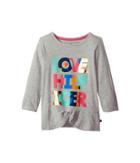 Tommy Hilfiger Kids Love Hilfiger Tee (big Kids) (pearl Heather) Girl's T Shirt