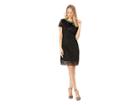 Betsey Johnson Lace Dress With Pearls (black) Women's Dress