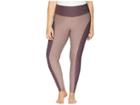 Nike Power Color Block Studio Tights (size 1x-3x) (smokey Mauve/heather/burgundy Crush/black) Women's Casual Pants