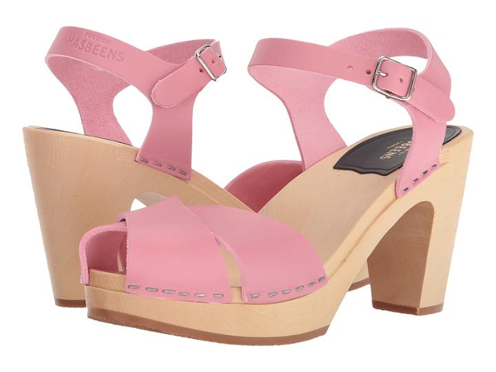 Swedish Hasbeens Merci Sandal (bubble Gum Pink) Women's Clog/mule Shoes