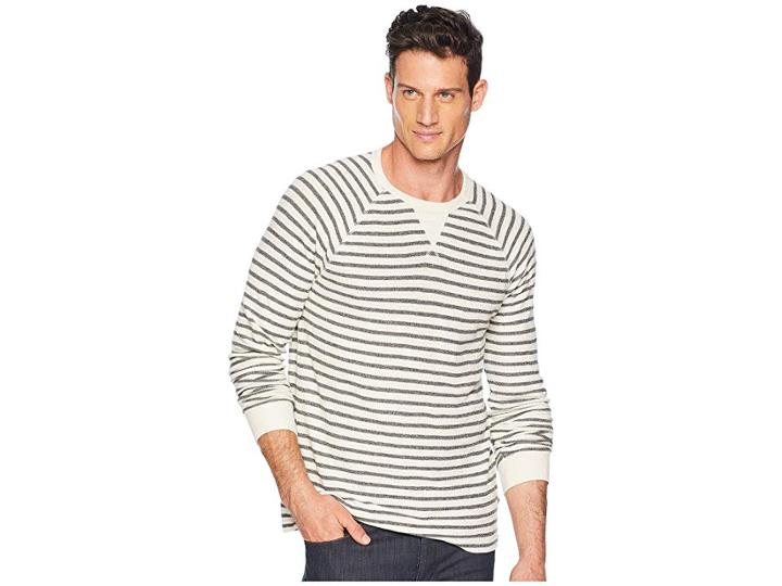 Lucky Brand Thermal Stripe Tee (multi) Men's Clothing