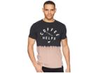 Scotch & Soda Dip-dyed Crew Neck Tee With Text Artwork (black) Men's T Shirt