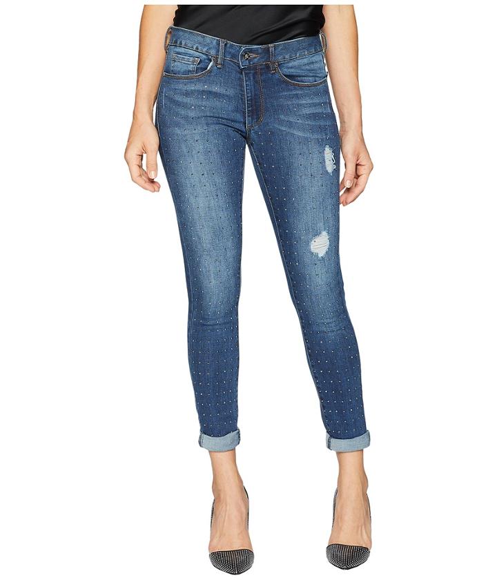 Bebe Heartbreaker Skinny With Cuff In Capri (capri) Women's Jeans