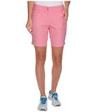 Adidas Golf Essential Shorts 7 (pink Glow) Women's Shorts