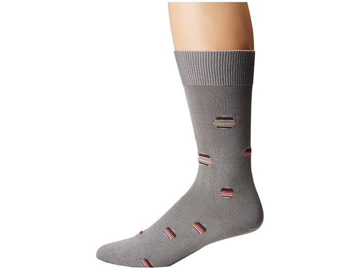 Paul Smith Multi Polka Sock (grey Multi) Men's Crew Cut Socks Shoes