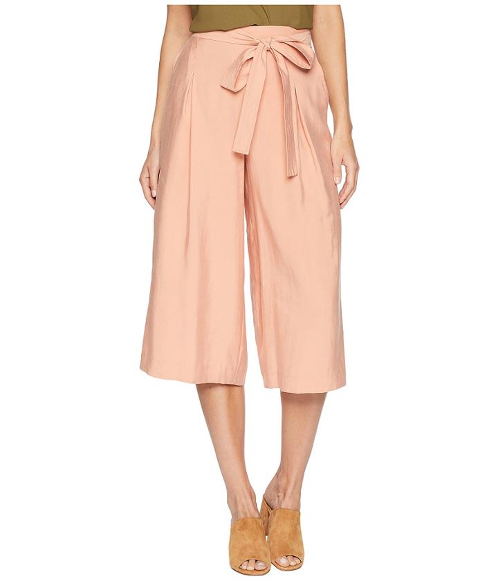 Bcbgmaxazria Self Belted Culotte Pants (blush) Women's Casual Pants