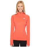 The North Face Impulse Active 1/4 Zip (cayenne Red Heather (prior Season)) Women's Workout