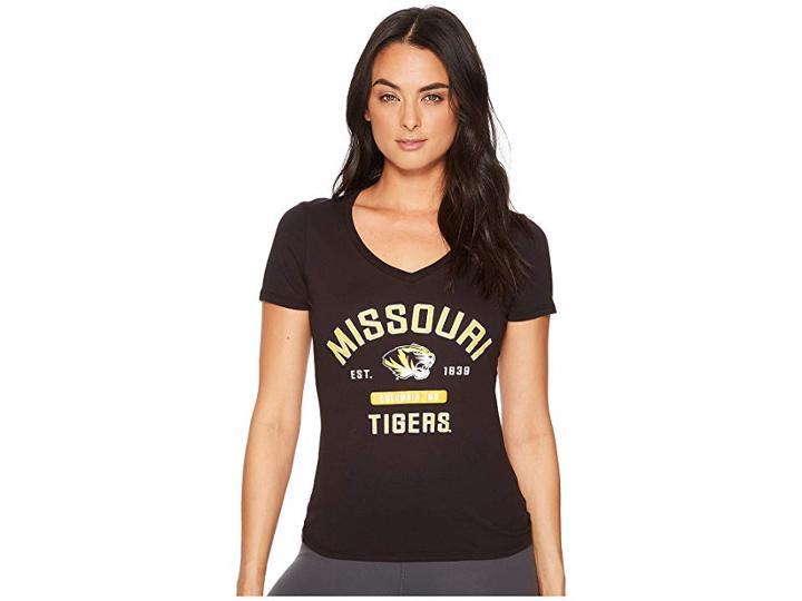 Champion College Missouri Tigers University V-neck Tee (black) Women's T Shirt