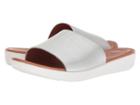 Fitflop Sola Slides (silver Iridescent) Women's Sandals