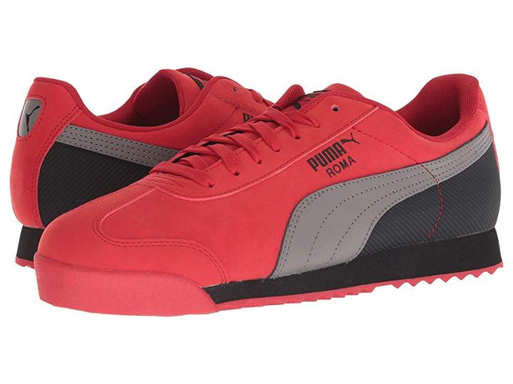 Puma Roma Retro Nbk (ribbon Red/steel Gray/puma Black) Men's Shoes