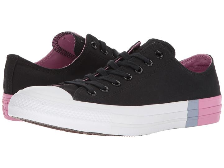 Converse Chuck Taylor(r) All Star Tri Block Midsole Ox (black/light Orchid/white) Classic Shoes