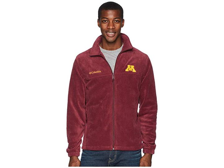 Columbia Collegiate Flankertm Ii Full Zip Fleece (minnesota/rich Wine) Men's Fleece