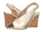 Seychelles Dazzling (gold Leather) Women's Wedge Shoes