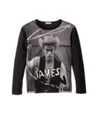 Dolce & Gabbana Kids City James Dean T-shirt (big Kids) (navy/black Print) Boy's T Shirt