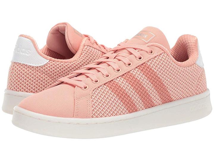 Adidas Grand Court (dust Pink/dust Pink/clear Orange) Women's Shoes