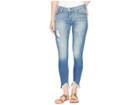 Hudson Nico Mid-rise Crop Super Skinny Raw Hem In Bite Back (bite Back) Women's Jeans