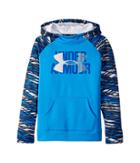 Under Armour Kids Af Big Logo Hoodie (big Kids) (mako Blue/mako Blue/white) Girl's Sweatshirt