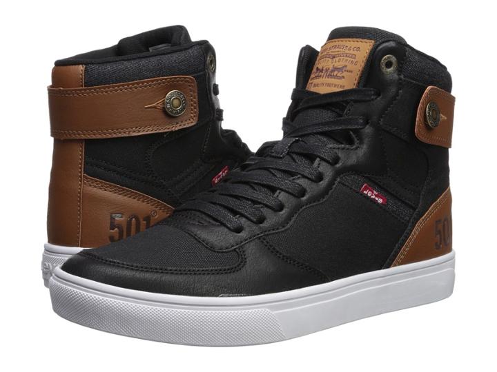 Levi's(r) Shoes Jeffrey Hi 501 Core (black/tan) Men's  Shoes