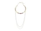 Rebecca Minkoff Louisa Layered Collar Necklace (gold/multi) Necklace