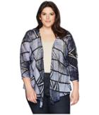 Nic+zoe Plus Size High Tide Four-way Cardy (multi) Women's Sweater