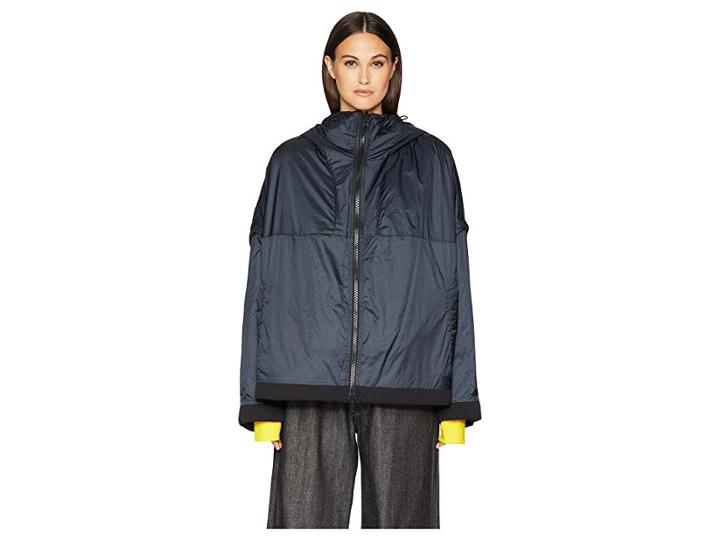 Adidas Y-3 By Yohji Yamamoto Padded Hooded Jacket (night Grey/black) Women's Coat