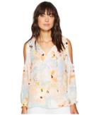 Catherine Catherine Malandrino Sayer Blouse (watercolor Floral) Women's Blouse