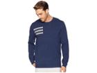 Adidas Golf 3-stripes Crew Neck Sweater (collegiate Navy Heather) Men's Long Sleeve Pullover