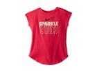 Nike Kids Sparkle This Modern Short Sleeve Tee (little Kids) (rush Pink) Girl's T Shirt