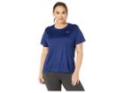 Nike Dry Miler Top Short Sleeve (size 1x-3x) (blue Void/reflective Silver) Women's Clothing