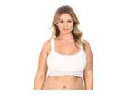 Hanky Panky Plus Size Cotton With A Conscience Crop Top (white) Women's Bra