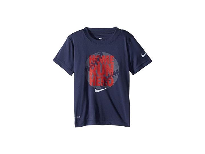 Nike Kids Dri-fit Short Sleeve Tee (toddler) (thunder Blue) Boy's T Shirt